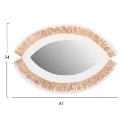 ΚΑΘΡΕΠΤΗΣ ΤΟΙΧΟΥ ΣΕΙΡΑ SANTORINI HM4529 MDF ΥΠΟΛΕΥΚΟ-ΔΙΑΚΟΣΜΗΣΗ ΣΕ ΜΠΕΖ 81x1,8x54Υεκ.