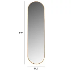 ΚΑΘΡΕΠΤΗΣ ΤΟΙΧΟΥ HM9581.30 ΨΗΛΟΣ ΟΒΑΛ ΣΚΕΛΕΤΟΣ ΑΛΟΥΜΙΝΙΟΥ ΧΡΥΣΟΣ 38,5x4x149Υεκ.