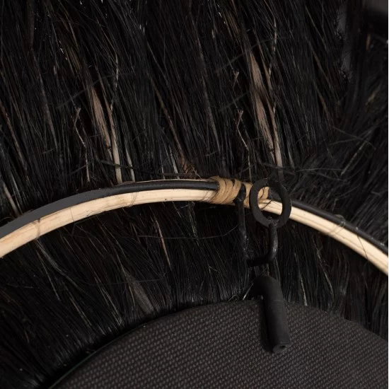 ΚΑΘΡΕΠΤΗΣ ΤΟΙΧΟΥ ΣΤΡΟΓΓΥΛΟΣ ΑΠΟ ΙΝΕΣ ΚΑΝΝΑΒΗΣ ΜΑΝΙΛΑΣ ΣΕ ΧΡΩΜΑ ΦΥΣΙΚΟ ΜΑΥΡΟ 70x4x70Υεκ.HM7737