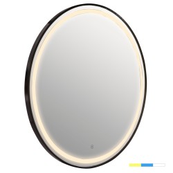 ΚΑΘΡΕΠΤΗΣ ΤΟΙΧΟΥ ΣΤΡΟΓΓΥΛΟΣ ROUNDER HM4503.01 ΑΛΟΥΜΙΝΙΟ ΣΕ ΜΑΥΡΟ-ΦΩΤΙΣΜΟΣ LED Φ80εκ.