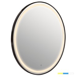 ΚΑΘΡΕΠΤΗΣ ΤΟΙΧΟΥ ΣΤΡΟΓΓΥΛΟΣ ROUNDER HM4503.01 ΑΛΟΥΜΙΝΙΟ ΣΕ ΜΑΥΡΟ-ΦΩΤΙΣΜΟΣ LED Φ80εκ.