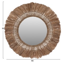 ΚΑΘΡΕΠΤΗΣ ΤΟΙΧΟΥ ΣΤΡΟΓΓΥΛΟΣ ΜΕ ΙΝΕΣ ΑΜΠΑΚΑ ΣΕ ΧΡΩΜΑ ΦΥΣΙΚΟ 120x4x120Yεκ.HM7747