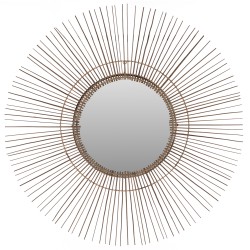 ΚΑΘΡΕΠΤΗΣ ΤΟΙΧΟΥ ΣΤΡΟΓΓΥΛΟΣ ΜΕ STICKS ΚΟΚΟΦΟΙΝΙΚΑ ΣΕ ΦΥΣΙΚΟ 120x4x120Yεκ.HM7732