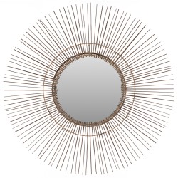 ΚΑΘΡΕΠΤΗΣ ΤΟΙΧΟΥ ΣΤΡΟΓΓΥΛΟΣ ΜΕ STICKS ΚΟΚΟΦΟΙΝΙΚΑ ΣΕ ΦΥΣΙΚΟ 120x4x120Yεκ.HM7732