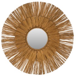 ΚΑΘΡΕΠΤΗΣ ΤΟΙΧΟΥ ΣΤΡΟΓΓΥΛΟΣ MENDONG GRASS ΠΛΑΙΣΙΟ ΣΕ ΧΡΩΜΑ ΧΡΥΣΟ Φ65εκ.HM7801