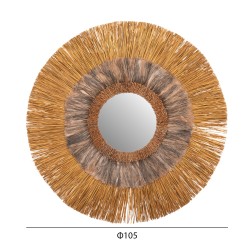 ΚΑΘΡΕΠΤΗΣ ΤΟΙΧΟΥ ΣΤΡΟΓΓΥΛΟΣ MENDONG ΚΑΙ ΑΜΠΑΚΑ ΣΕ ΧΡΥΣΟ BLACK WASH Φ105εκ.HM7796