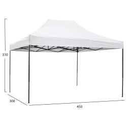 ΚΙΟΣΚΙ/GAZEBO MATTHEW HM6311 ΠΤΥΣΣΟΜΕΝΟ-ΣΚΕΛΕΤΟΣ ΜΕΤΑΛ.ΜΑΥΡΟΣ-ΛΕΥΚΟ ΥΦΑΣΜΑ 3x4,5x3,10Yμ