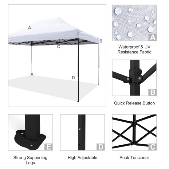 ΚΙΟΣΚΙ/GAZEBO MATTHEW HM6311 ΠΤΥΣΣΟΜΕΝΟ-ΣΚΕΛΕΤΟΣ ΜΕΤΑΛ.ΜΑΥΡΟΣ-ΛΕΥΚΟ ΥΦΑΣΜΑ 3x4,5x3,10Yμ