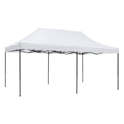 ΚΙΟΣΚΙ/GAZEBO MATTHEW HM6312 ΠΤΥΣΣΟΜΕΝΟ-ΣΚΕΛΕΤΟΣ ΜΕΤΑΛ.ΜΑΥΡΟΣ-ΛΕΥΚΟ ΥΦΑΣΜΑ 300x600x310Yεκ