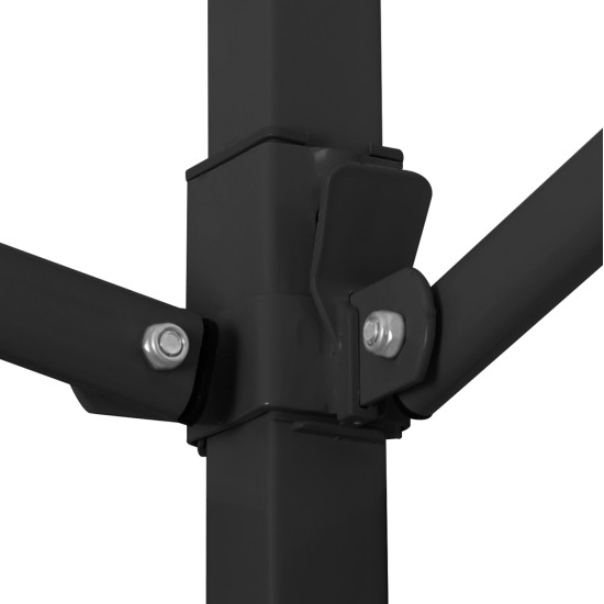 ΚΙΟΣΚΙ/GAZEBO MATTHEW HM6312 ΠΤΥΣΣΟΜΕΝΟ-ΣΚΕΛΕΤΟΣ ΜΕΤΑΛ.ΜΑΥΡΟΣ-ΛΕΥΚΟ ΥΦΑΣΜΑ 3x6x3,10Yμ