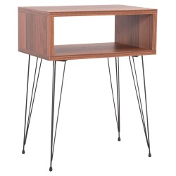 ΚΟΜΟΔΙΝΟ TODD HM18184.05 ΜΕΛΑΜΙΝΗ ΣΕ ΚΑΡΥΔΙ-ΜΕΤΑΛ.ΜΑΥΡΑ ΠΟΔΙΑ 45.5x29.5x58.5Υεκ.