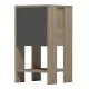 ΚΟΜΟΔΙΝΟ ARGUS HM18378.13 ΜΕΛΑΜΙΝΗ SONAMA/ΓΚΡΙ 30x30x55Υεκ.