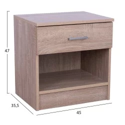 ΚΟΜΟΔΙΝΟ ΜΕ 1 ΣΥΡΤΑΡΙ LANEY SONAMA 45x35,5x47Υ εκ. HM2345.01