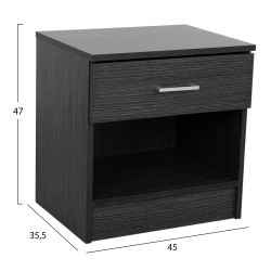 ΚΟΜΟΔΙΝΟ ΜΕ 1 ΣΥΡΤΑΡΙ LANEY ZEBRANO 45x35,5x47Υ εκ. HM2345.02