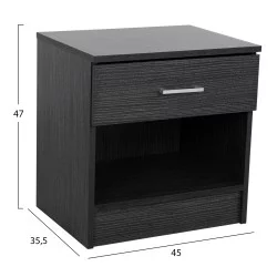 ΚΟΜΟΔΙΝΟ ΜΕ 1 ΣΥΡΤΑΡΙ LANEY ZEBRANO 45x35,5x47Υ εκ. HM2345.02