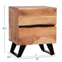 ΚΟΜΟΔΙΝΟ ALICIA ΜΕ 2 ΣΥΡΤΑΡΙΑ HM8360.21 ΜΑΣΙΦ ΞΥΛΟ ΑΚΑΚΙΑΣ-ΜΕΤΑΛΛΟ 45x35x56Yεκ. ΚΟΜΟΔΙΝΟ ALICIA ΜΕ 2 ΣΥΡΤΑΡΙΑ HM8360.21 ΜΑΣΙΦ ΞΥΛΟ ΑΚΑΚΙΑΣ-ΜΕΤΑΛΛΟ 45x35x56Yεκ.