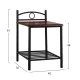 ΚΟΜΟΔΙΝΟ REVEN HM387 ΑΠΟ ΜΕΤΑΛΛΟ ΚΑΙ ΞΥΛΟ RUBBERWOOD 45x35x48-61Y εκ.