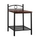 ΚΟΜΟΔΙΝΟ REVEN HM387 ΑΠΟ ΜΕΤΑΛΛΟ ΚΑΙ ΞΥΛΟ RUBBERWOOD 45x35x48-61Y εκ.