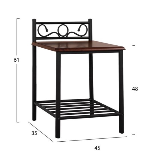 ΚΟΜΟΔΙΝΟ SUZIE HM388 ΑΠΟ ΜΕΤΑΛΛΟ ΚΑΙ ΞΥΛΟ 45x35x48-61 εκ. ΚΟΜΟΔΙΝΟ SUZIE HM388 ΑΠΟ ΜΕΤΑΛΛΟ ΚΑΙ ΞΥΛΟ 45x35x48-61 εκ.