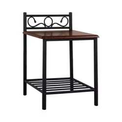 ΚΟΜΟΔΙΝΟ SUZIE HM388 ΑΠΟ ΜΕΤΑΛΛΟ ΚΑΙ ΞΥΛΟ 45x35x48-61Y εκ.