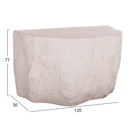 ΚΟΝΣΟΛΑ ΒΡΑΧΟΣ INTERON HM18152.02 FIBER CEMENT ΣΕ ΛΕΥΚΟ--120x50x71Υεκ.