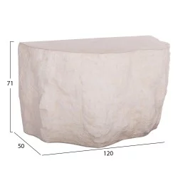 ΚΟΝΣΟΛΑ ΒΡΑΧΟΣ INTERON HM18152.02 FIBER CEMENT ΣΕ ΛΕΥΚΟ--120x50x71Υεκ.