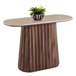 ΚΟΝΣΟΛΑ WALDEN HM18439 ΚΕΡΑΜΙΚΟ TOP ΤΡΑΒΕΡΤΙΝΑ--MDF ΒΑΣΗ ΚΑΡΥΔΙ 120x40x76Υεκ
