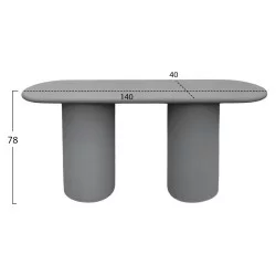 ΚΟΝΣΟΛΑ KENJI HM6584.01 FIBER CEMENT ΣΕ ΓΚΡΙ--140x40x77Υεκ.