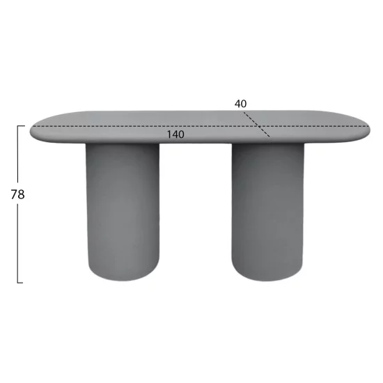 ΚΟΝΣΟΛΑ KENJI HM6584.01 FIBER CEMENT ΣΕ ΓΚΡΙ--140x40x78Υεκ.