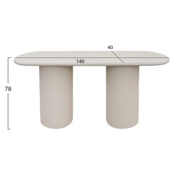 ΚΟΝΣΟΛΑ KENJI HM6584.02 FIBER CEMENT ΣΕ ΑΝΟΙΧΤΟ ΜΠΕΖ--140x40x78Υεκ.