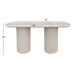 ΚΟΝΣΟΛΑ KENJI HM6584.02 FIBER CEMENT ΣΕ ΑΝΟΙΧΤΟ ΜΠΕΖ--140x40x77Υεκ.