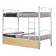 ΚΟΥΚΕΤΑ FLOOR HM21123.01 ΜΕΤΑΛΛΙΚΗ ΛΕΥΚΗ ΜΕ 2 ΕΠΙΔΑΠΕΔΙΑ ΣΥΡΤΑΡΙΑ SONAMA 200x91,5x177,5Yεκ