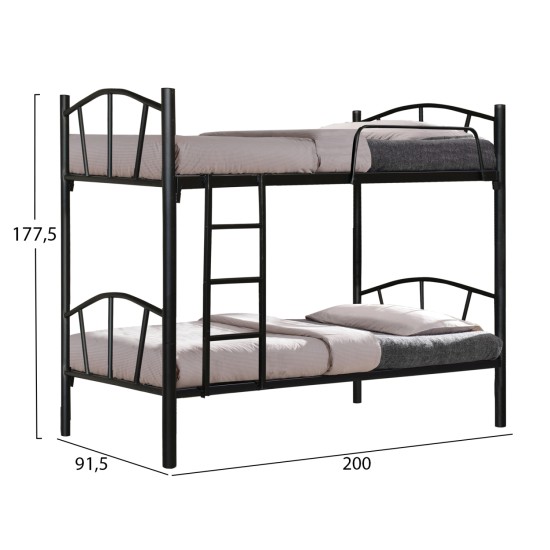 ΚΟΥΚΕΤΑ ΚΡΕΒΑΤΙ ΜΕΤΑΛΛΙΚΗ FLOOR HM328.01 90x190 εκ.
