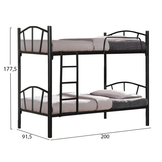 ΚΟΥΚΕΤΑ ΚΡΕΒΑΤΙ ΜΕΤΑΛΛΙΚΗ FLOOR HM328.01 90x190 εκ.