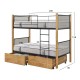 ΚΟΥΚΕΤΑ ΜΕ 2 ΣΥΡΤΑΡΙΑ & 2 ΣΤΡΩΜΑΤΑ 90X190εκ RAYVEN HM10749.05 ΞΥΛΟ ΚΑΡΥΔΙ ΚΑΙ ΜΕΤΑΛΛΟ