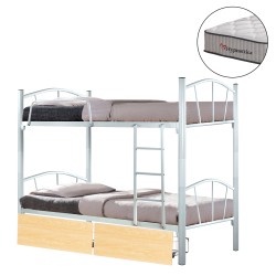 ΚΟΥΚΕΤΑ ΜΕ 2 ΣΥΡΤΑΡΙΑ SONAMA & ΣΤΡΩΜΑΤΑ 90X190εκ FLOOR HM10749.04 ΜΕΤΑΛΛΟ ΜΑΥΡΟ