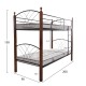 ΚΟΥΚΕΤΑ ΜΕ ΣΤΡΩΜΑΤΑ STOREY HM10749.10 ΜΕΤΑΛΛΟ & ΞΥΛΟ RUBBERWOOD--ΣΤΡΩΜΑΤΑ 90x190εκ.