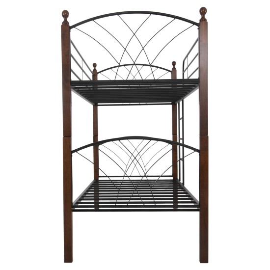 ΚΟΥΚΕΤΑ ΜΕ ΣΤΡΩΜΑΤΑ STOREY HM10749.10 ΜΕΤΑΛΛΟ & ΞΥΛΟ RUBBERWOOD--ΣΤΡΩΜΑΤΑ 90x190εκ.