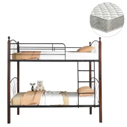 ΚΟΥΚΕΤΑ ΜΕ ΣΤΡΩΜΑΤΑ STOREY HM21334 ΜΕΤΑΛΛΟ & ΞΥΛΟ RUBBERWOOD--ΓΙΑ ΣΤΡΩΜΑΤΑ 90x190εκ.