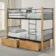 ΚΟΥΚΕΤΑ ΜΕ 2 ΣΥΡΤΑΡΙΑ & 2 ΣΤΡΩΜΑΤΑ 90X190εκ RAYVEN HM21336.02 ΞΥΛΟ ΚΑΙ ΜΕΤΑΛΛΟ