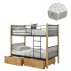 ΚΟΥΚΕΤΑ ΜΕ 2 ΣΥΡΤΑΡΙΑ & 2 ΣΤΡΩΜΑΤΑ 90X190εκ RAYVEN HM21336.02 ΞΥΛΟ ΚΑΙ ΜΕΤΑΛΛΟ