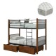ΚΟΥΚΕΤΑ ΜΕ 2 ΣΥΡΤΑΡΙΑ & 2 ΣΤΡΩΜΑΤΑ 90X190εκ RAYVEN HM21336 ΞΥΛΟ ΚΑΙ ΜΕΤΑΛΛΟ