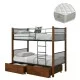 ΚΟΥΚΕΤΑ ΜΕ 2 ΣΥΡΤΑΡΙΑ & 2 ΣΤΡΩΜΑΤΑ 90X190εκ RAYVEN HM21336 ΞΥΛΟ ΚΑΙ ΜΕΤΑΛΛΟ