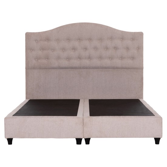 ΚΡΕΒΑΤΙ ΔΙΠΛΟ MALENA HM638.32 ΜΠΕΖ ΥΦΑΣΜΑ- ΓΙΑ ΣΤΡΩΜΑ 150x200εκ.