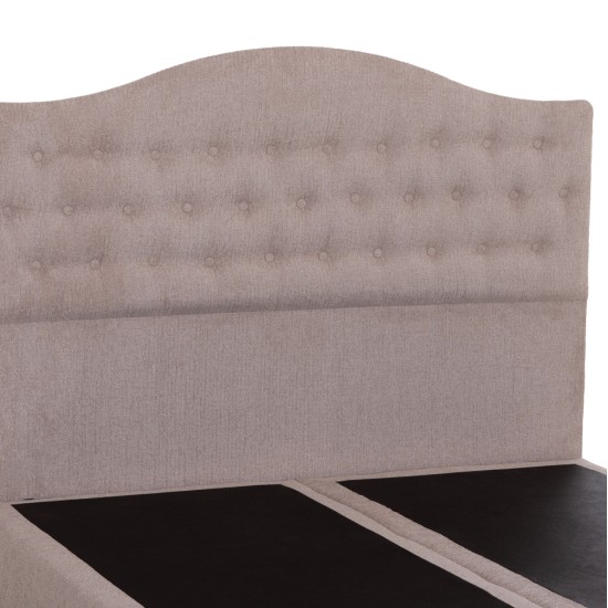 ΚΡΕΒΑΤΙ ΔΙΠΛΟ MALENA HM638.32 ΜΠΕΖ ΥΦΑΣΜΑ- ΓΙΑ ΣΤΡΩΜΑ 150x200εκ.