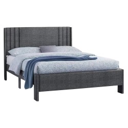 ΚΡΕΒΑΤΙ ΔΙΠΛΟ CREDENCE HM685.01 ΓΚΡΙ ΥΦΑΣΜΑ ΓΙΑ ΣΤΡΩΜΑ 160Χ200εκ.