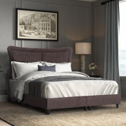 ΚΡEΒΑΤΙ ΔΙΠΛΟ NESTOR HM715.02 ΥΦΑΣΜΑ TEDDY ΚΑΦΕ--ΓΙΑ ΣΤΡΩΜΑ 160x200εκ.