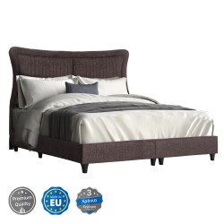 ΚΡEΒΑΤΙ ΔΙΠΛΟ NESTOR HM715.02 ΥΦΑΣΜΑ TEDDY ΚΑΦΕ--ΓΙΑ ΣΤΡΩΜΑ 160x200εκ.