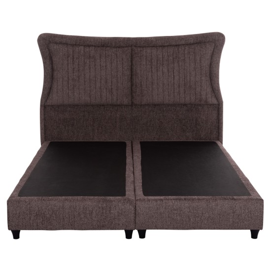 ΚΡEΒΑΤΙ ΔΙΠΛΟ NESTOR HM715.02 ΥΦΑΣΜΑ TEDDY ΚΑΦΕ--ΓΙΑ ΣΤΡΩΜΑ 160x200εκ.