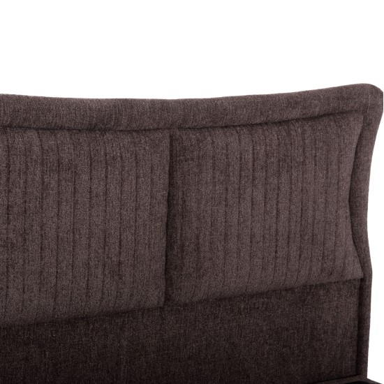 ΚΡEΒΑΤΙ ΔΙΠΛΟ NESTOR HM715.02 ΥΦΑΣΜΑ TEDDY ΚΑΦΕ--ΓΙΑ ΣΤΡΩΜΑ 160x200εκ.